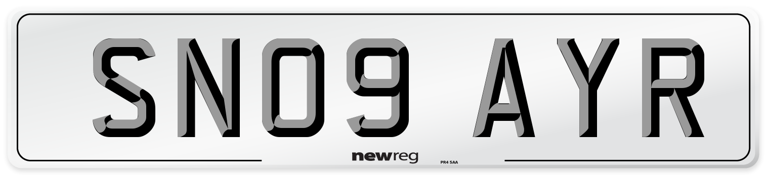 SN09 AYR Number Plate from New Reg